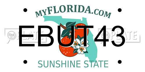 EBUT43 Florida License Plate