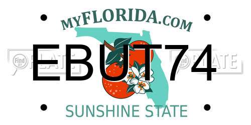 EBUT74 Florida License Plate