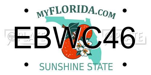 EBWC46 Florida License Plate