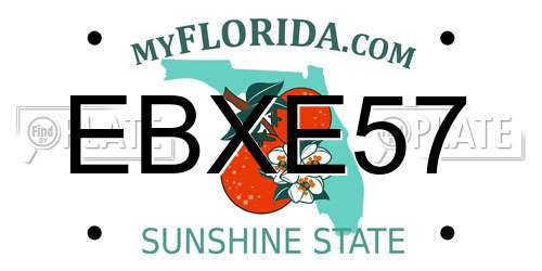 EBXE57 Florida License Plate