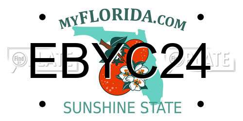 EBYC24 Florida License Plate