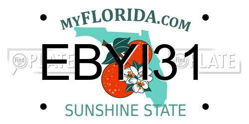 EBYI31 Florida License Plate