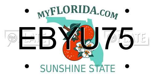 EBYU75 Florida License Plate