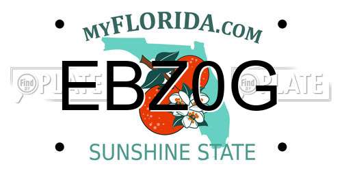EBZ0G Florida License Plate