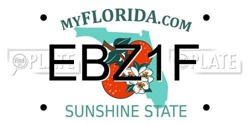 EBZ1F Florida License Plate