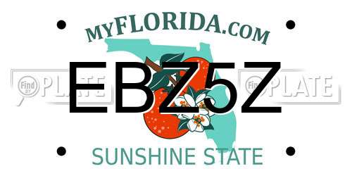 EBZ5Z Florida License Plate