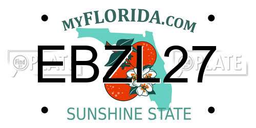 EBZL27 Florida License Plate
