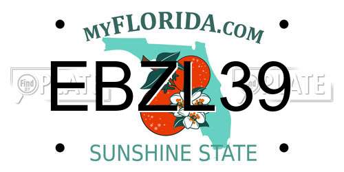EBZL39 Florida License Plate