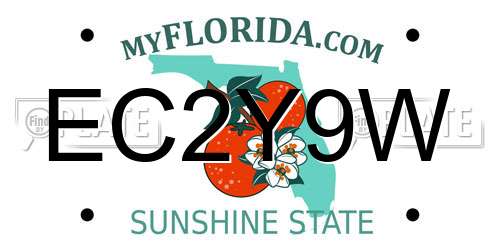 EC2Y9W Florida License Plate