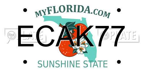 ECAK77 Florida License Plate