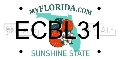 ECBL31 Florida License Plate