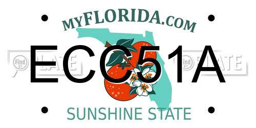 ECC51A Florida License Plate