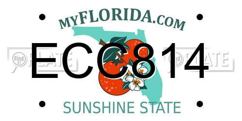 ECC814 Florida License Plate