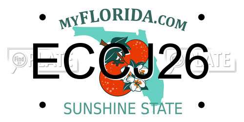 ECCJ26 Florida License Plate