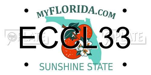 ECCL33 Florida License Plate