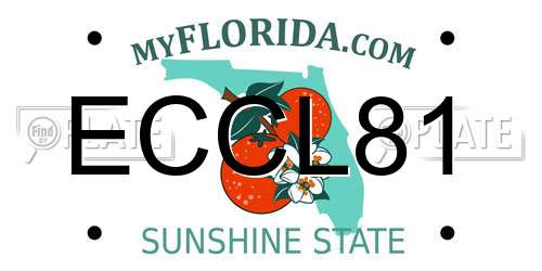 ECCL81 Florida License Plate