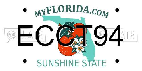 ECCT94 Florida License Plate