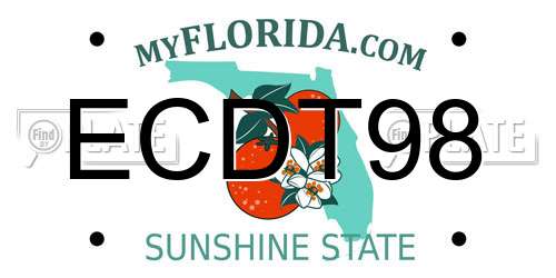 ECDT98 Florida License Plate
