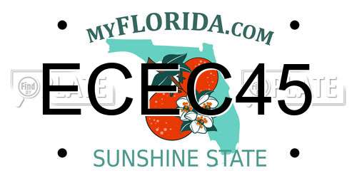 ECEC45 Florida License Plate