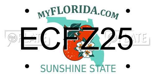 ECFZ25 Florida License Plate