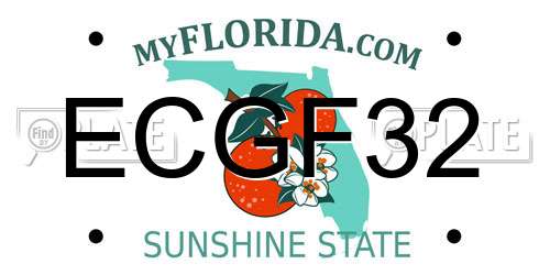 ECGF32 Florida License Plate