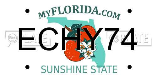 ECHY74 Florida License Plate