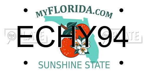 ECHY94 Florida License Plate