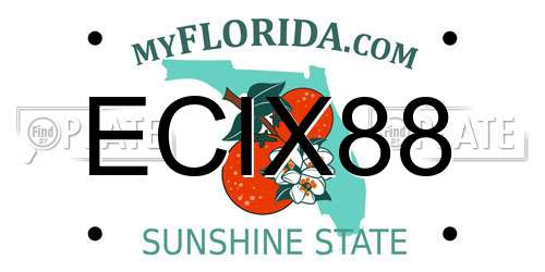 ECIX88 Florida License Plate