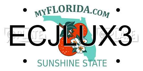 ECJLUX3 Florida License Plate