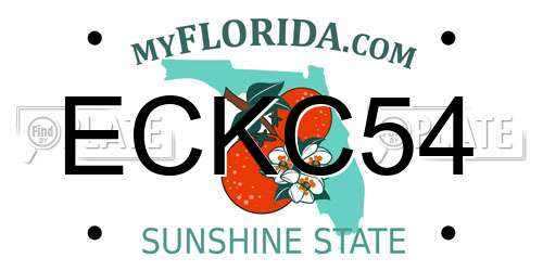 ECKC54 Florida License Plate