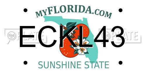 ECKL43 Florida License Plate