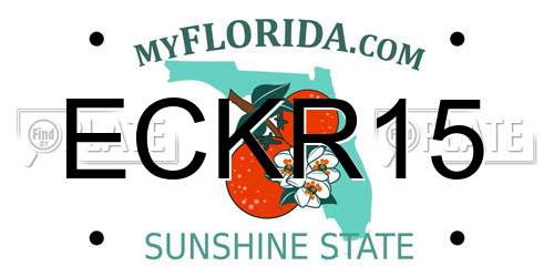 ECKR15 Florida License Plate