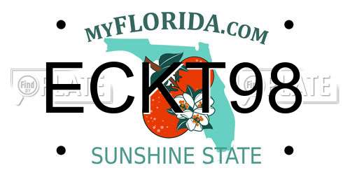 ECKT98 Florida License Plate