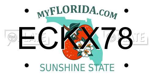 ECKX78 Florida License Plate