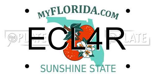 ECL4R Florida License Plate