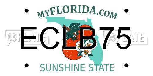 ECLB75 Florida License Plate
