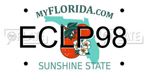 ECLP98 Florida License Plate