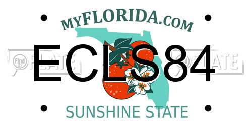 ECLS84 Florida License Plate