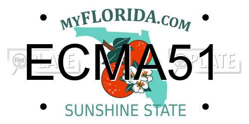 ECMA51 Florida License Plate