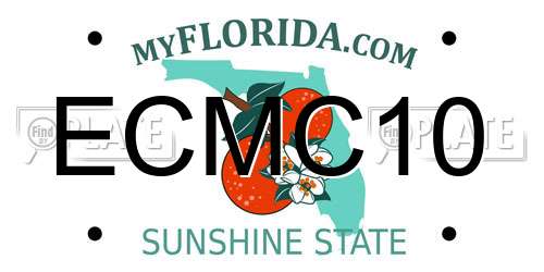 ECMC10 Florida License Plate