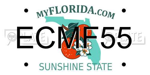 ECMF55 Florida License Plate