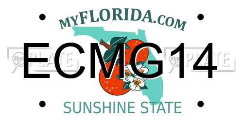 ECMG14 Florida License Plate