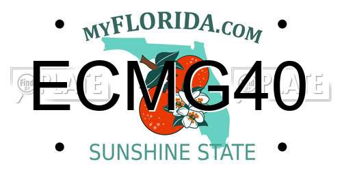 ECMG40 Florida License Plate