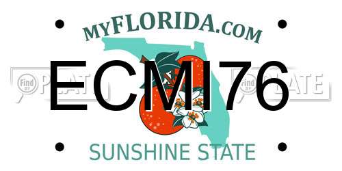 ECMI76 Florida License Plate