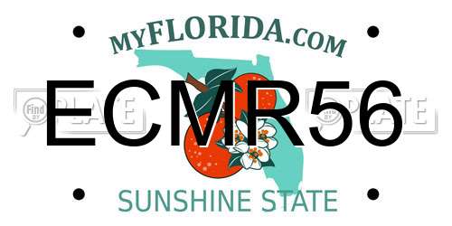 ECMR56 Florida License Plate