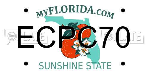ECPC70 Florida License Plate