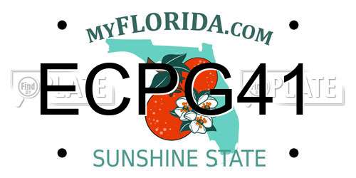 ECPG41 Florida License Plate