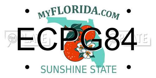 ECPG84 Florida License Plate