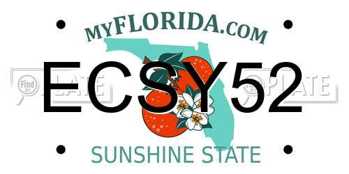 ECSY52 Florida License Plate