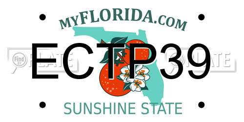 ECTP39 Florida License Plate